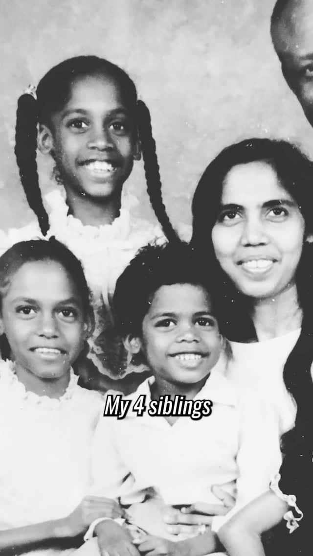 A black and white photo of a young Dr. Judith with her siblings