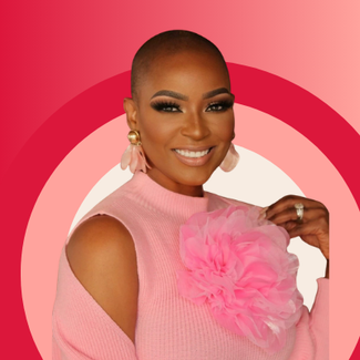 Guerdy Abraira on pink graphic background